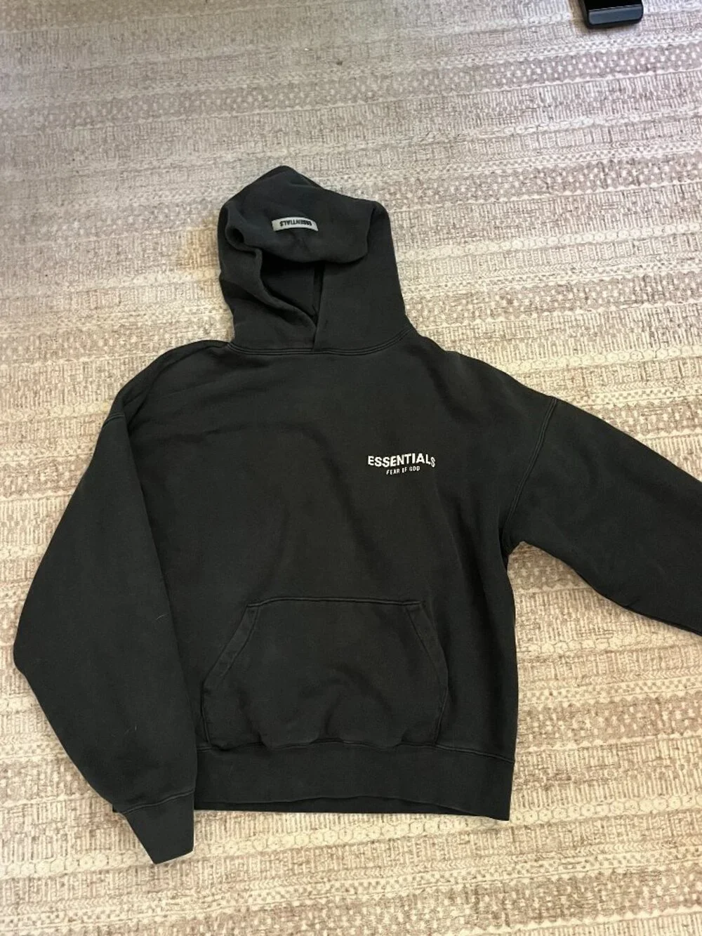 Essentials Fear of God Dark Olive hoodie sweatshirt pullover size S - Picture 1 of 3